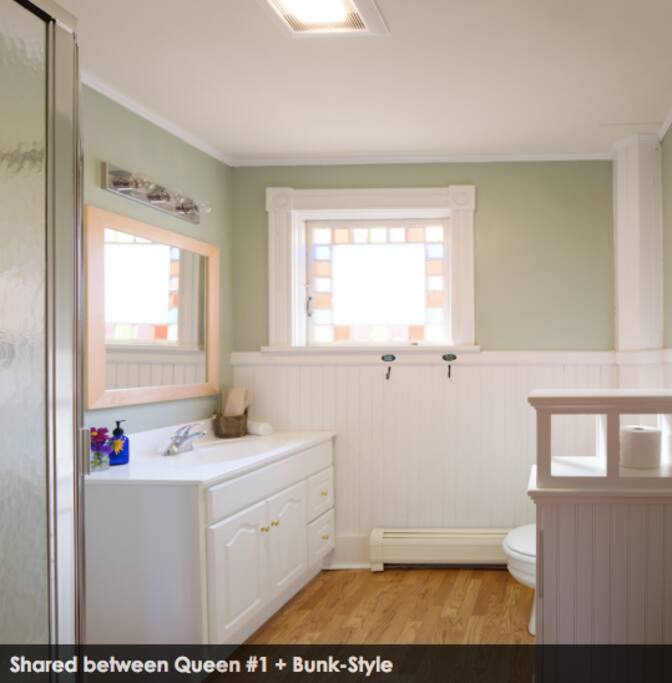 Bathroom - shared with one other room (up to 2 people)