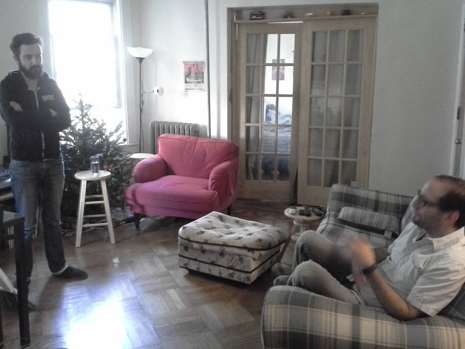 Comfy living room and my awesome roommies!