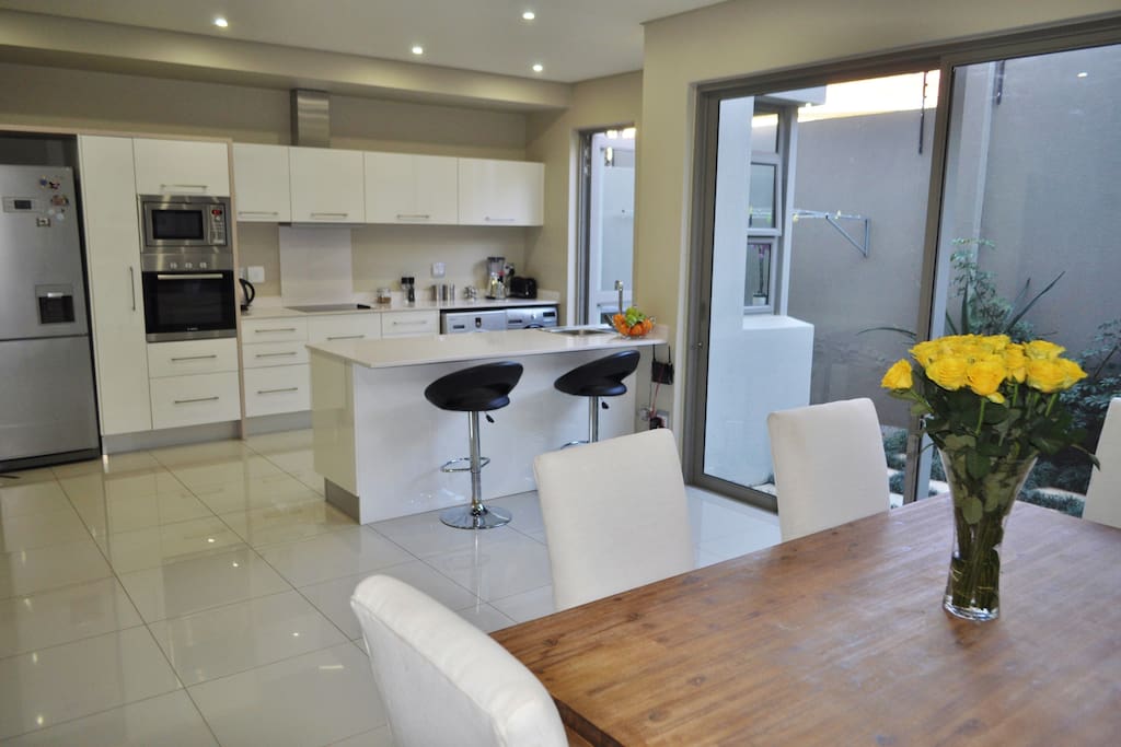 open plan dinning & Fully equipped kitchen