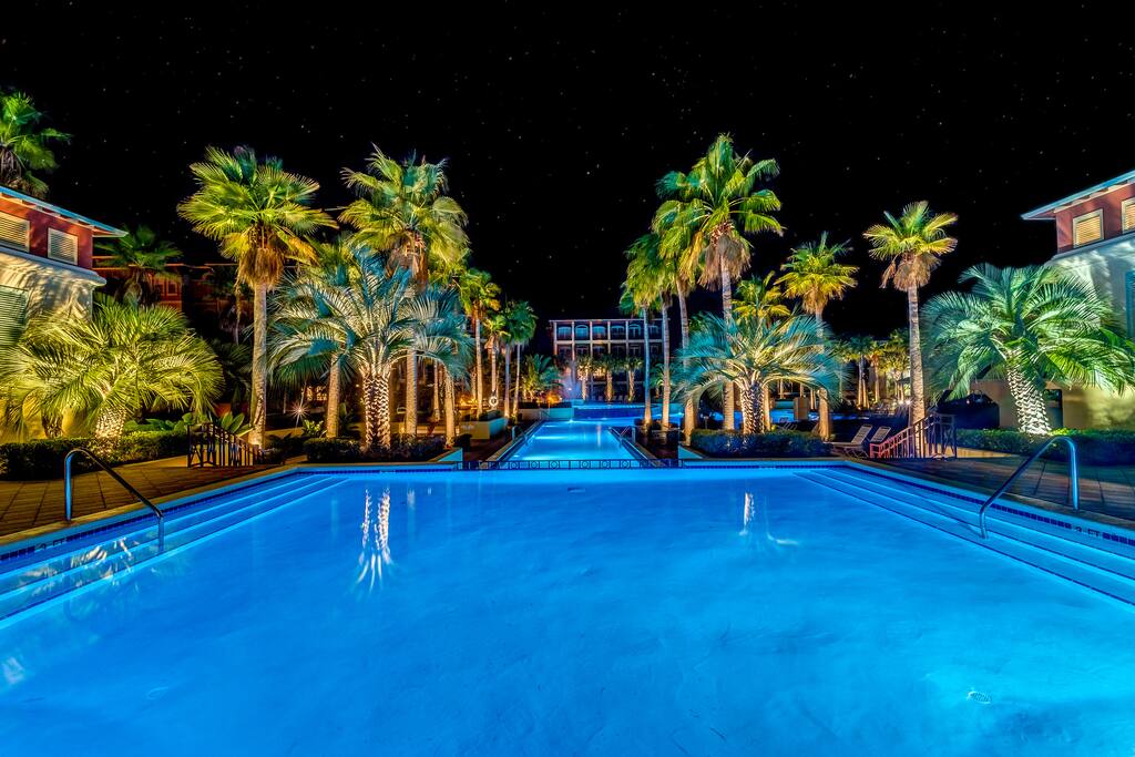 Complimentary passes to the spectacular 12,000 sq. ft Lagoon Pool, just 100 steps from your door, lots of fun by day & magical by night!