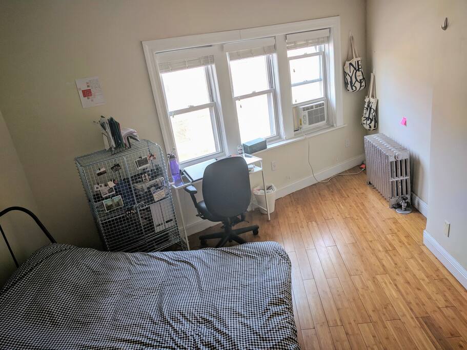 Overhead view of the bedroom