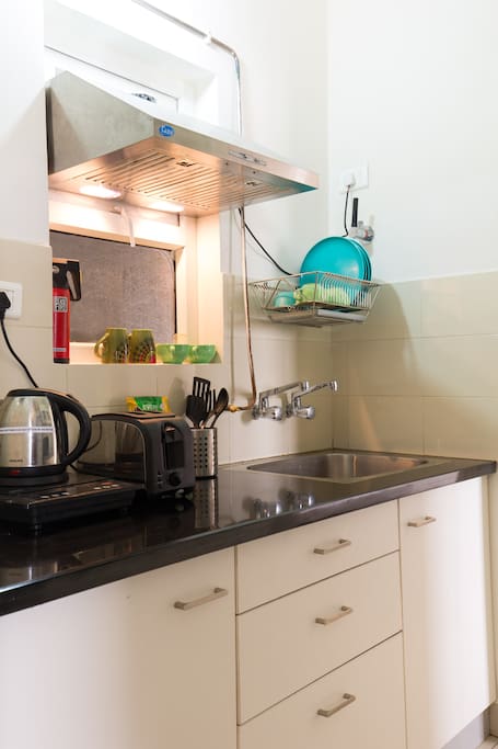 A well equipped kitchen