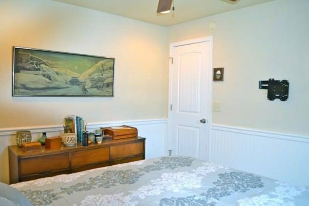 Bedroom with the TV