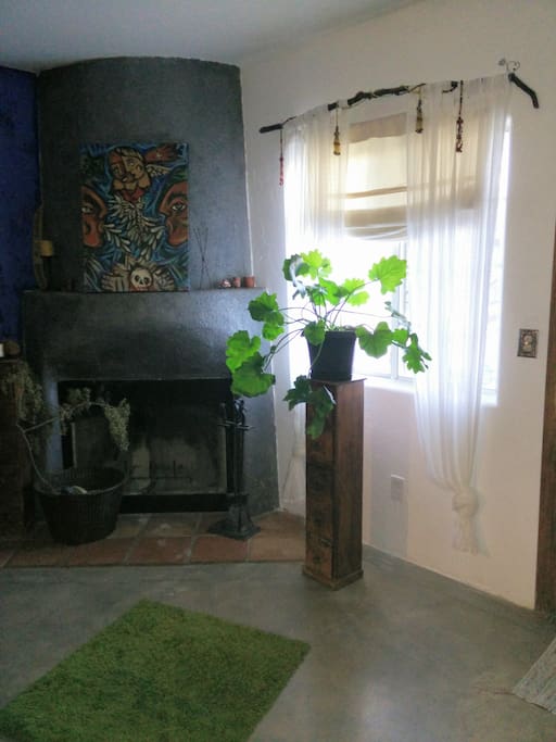 Living room fireplace