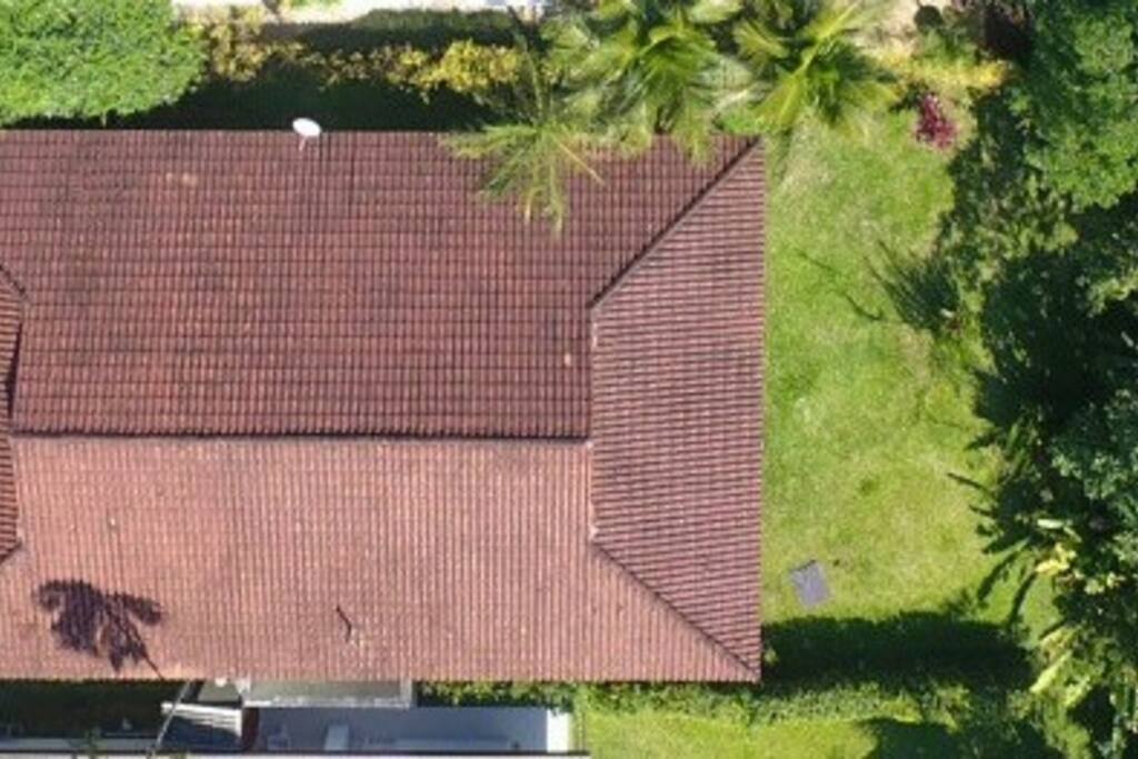 Vista da casa, foto tirada por um Drone