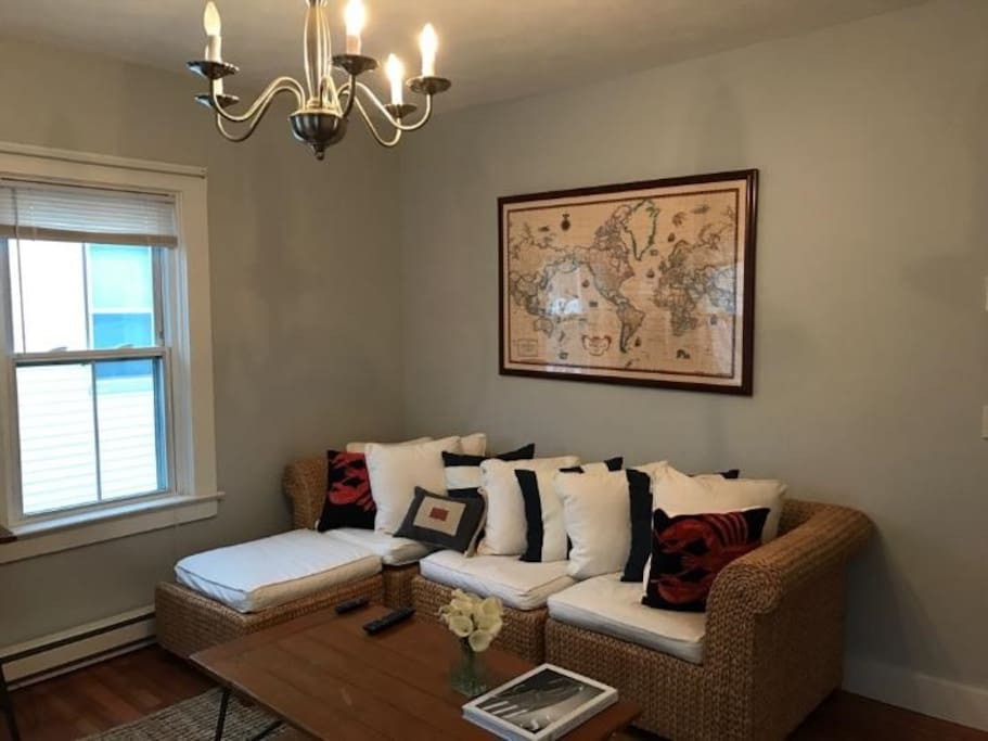 Living Room with Pottery Barn Sofa