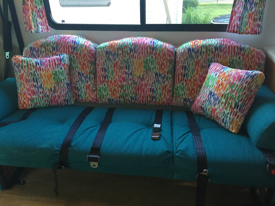 Newly upholstered sofa