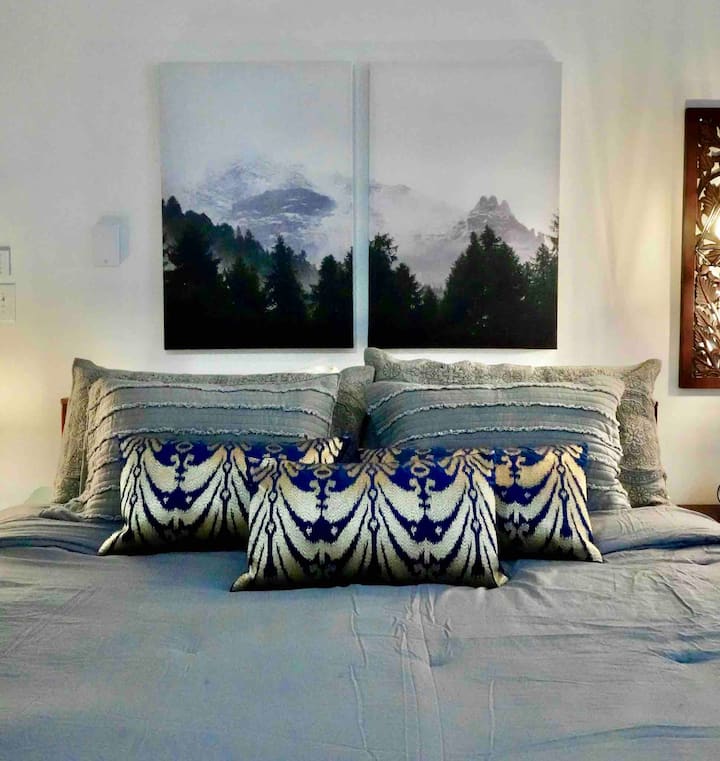 Spacious king size bed with room to relax and have a restful sleep