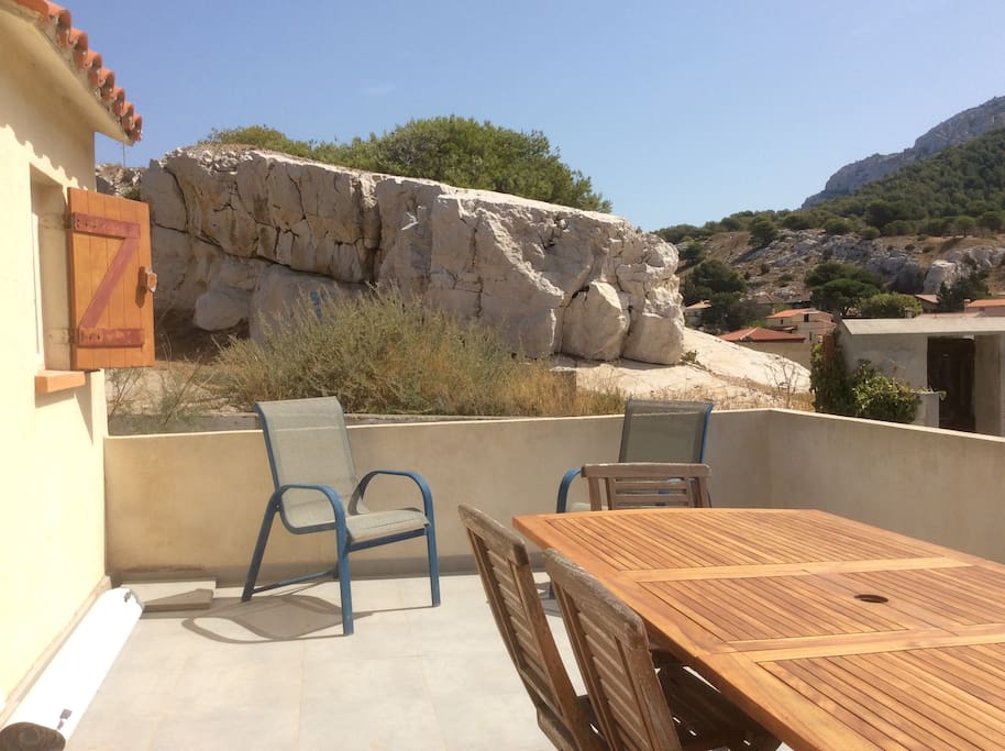 terrasse vue collines