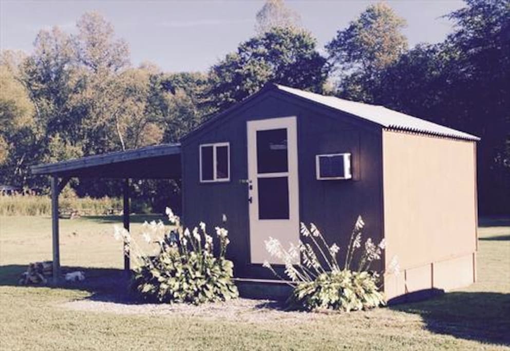 Rustic Bungalows are less than 25 yards from an immaculate bath house