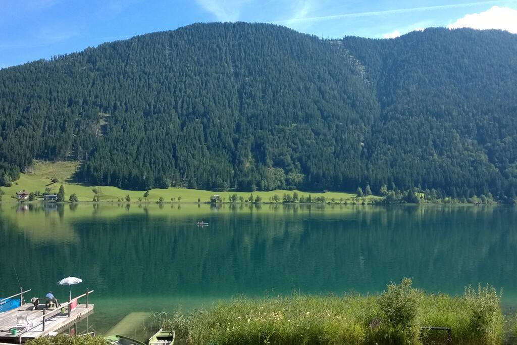 Romantische Aussichten
Chalets Zöhrer - Wohnen am Wasser, Ferienwohnungen direkt am See (Weissensee, Kärnten, Ös-terreich), apartments, directly at the lake