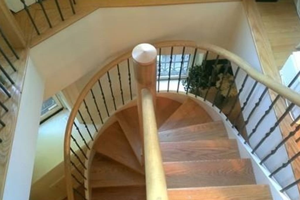 Staircase to downstairs area