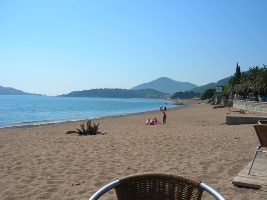 Becici sandy beach