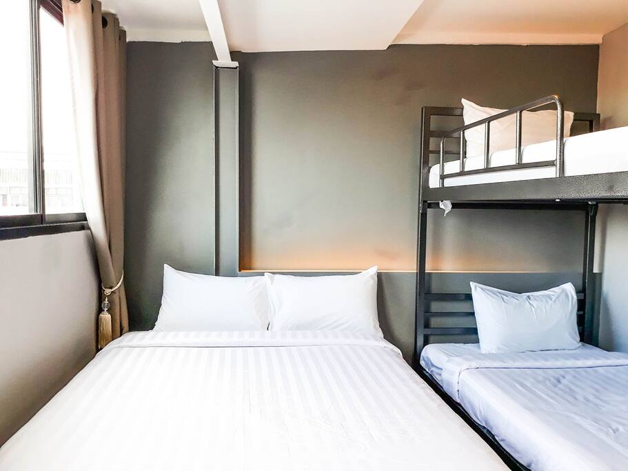 Bedroom
Double bed and Bunk Bed