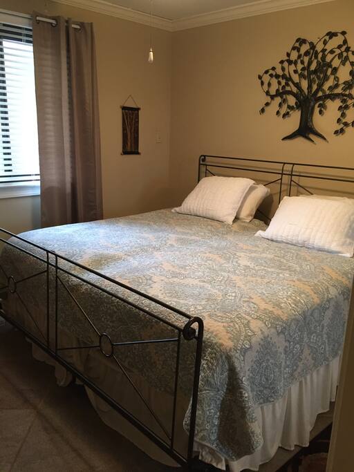 Comfortable twin beds on a king frame. View Beale Street, Orpheum Theater and FedEx forum from your window.