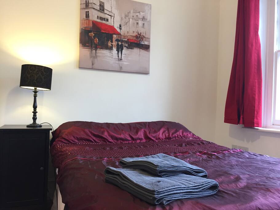 Double bed in bedroom two.
