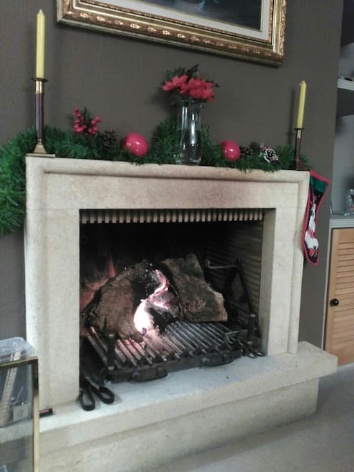 Chimenea en navidad