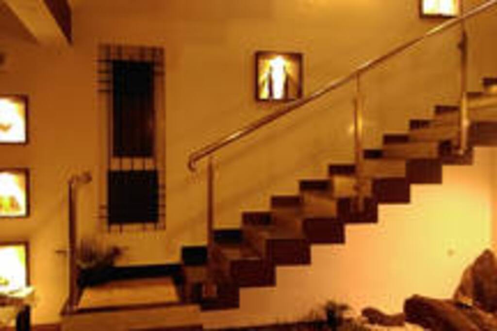 Way to your rooms upstairs