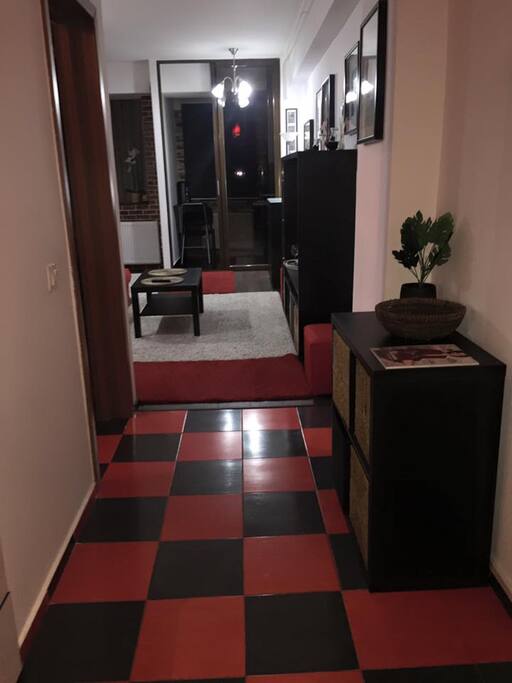 entry hol..the left side, is the bathroom.
