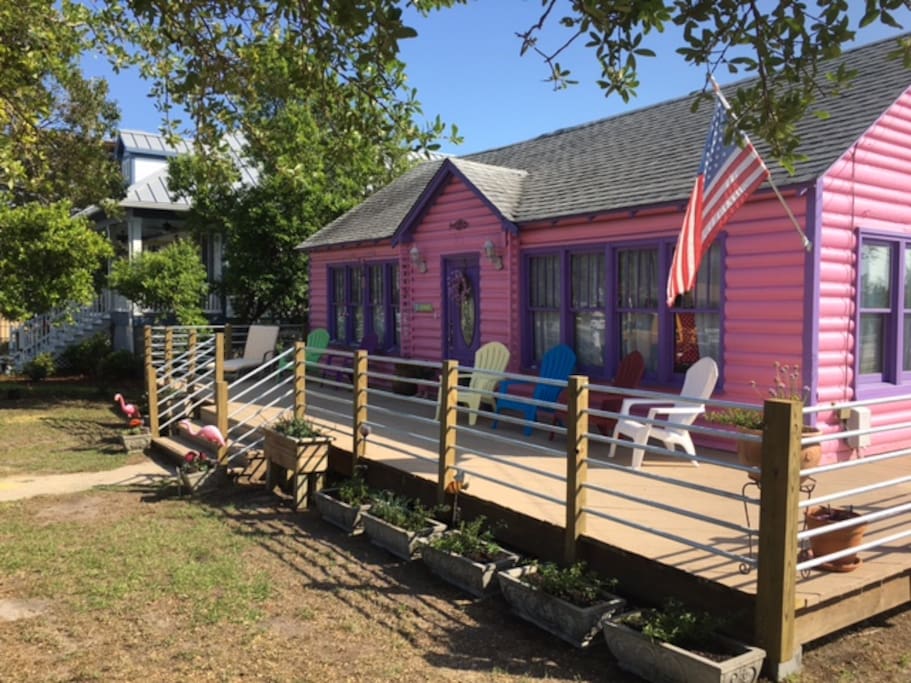 The Pinky Promise Pink House! Located in Downtown Myrtle Beach
