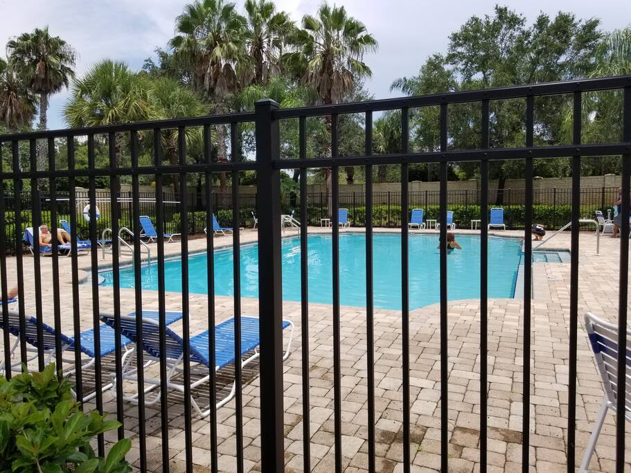 gated pool.