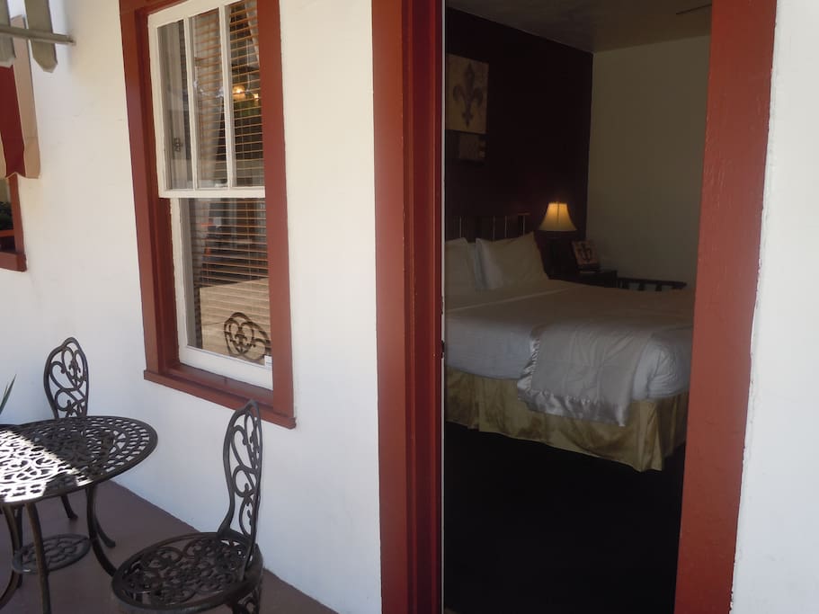 Door with private patio outside.