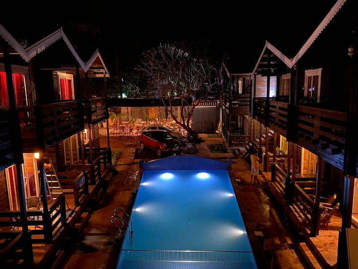 swiss cottage room casa obrigado arambol Goa Nature lodges for Rent