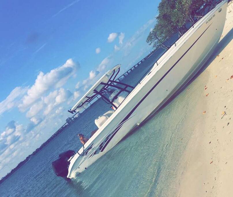 Pull up at the private beach