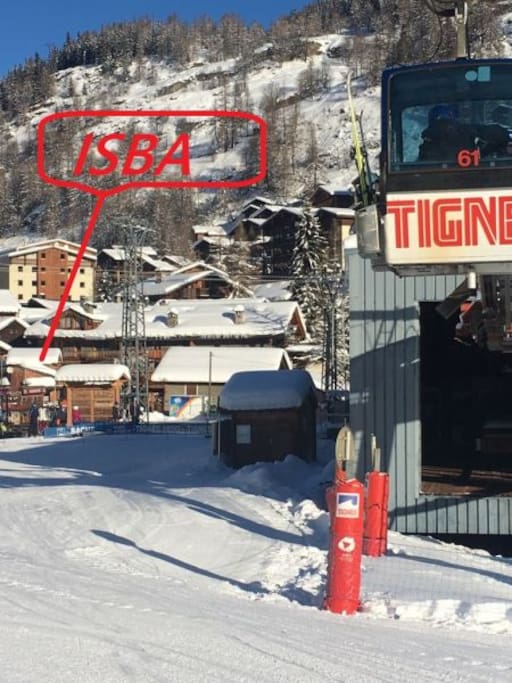 Isba accès télécabine - arrivée piste
