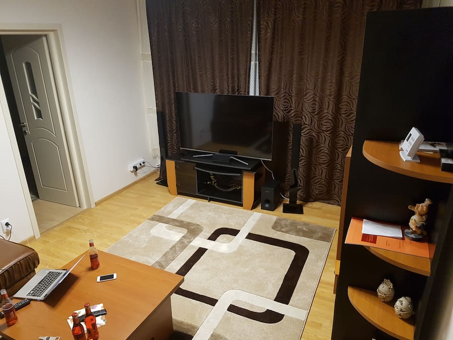 living room and tv