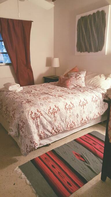 Very comfortable mattress and pillows.