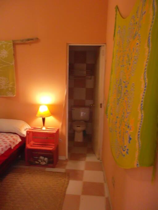 The entrance to the bathroom