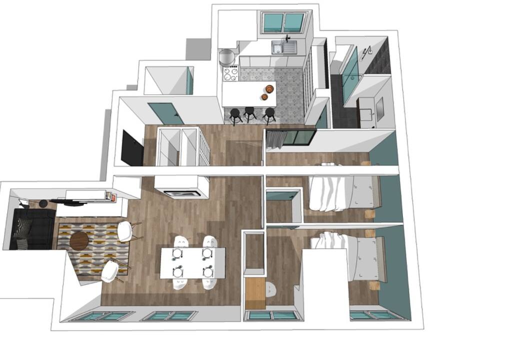 Vue d'ensemble de l'appartement
