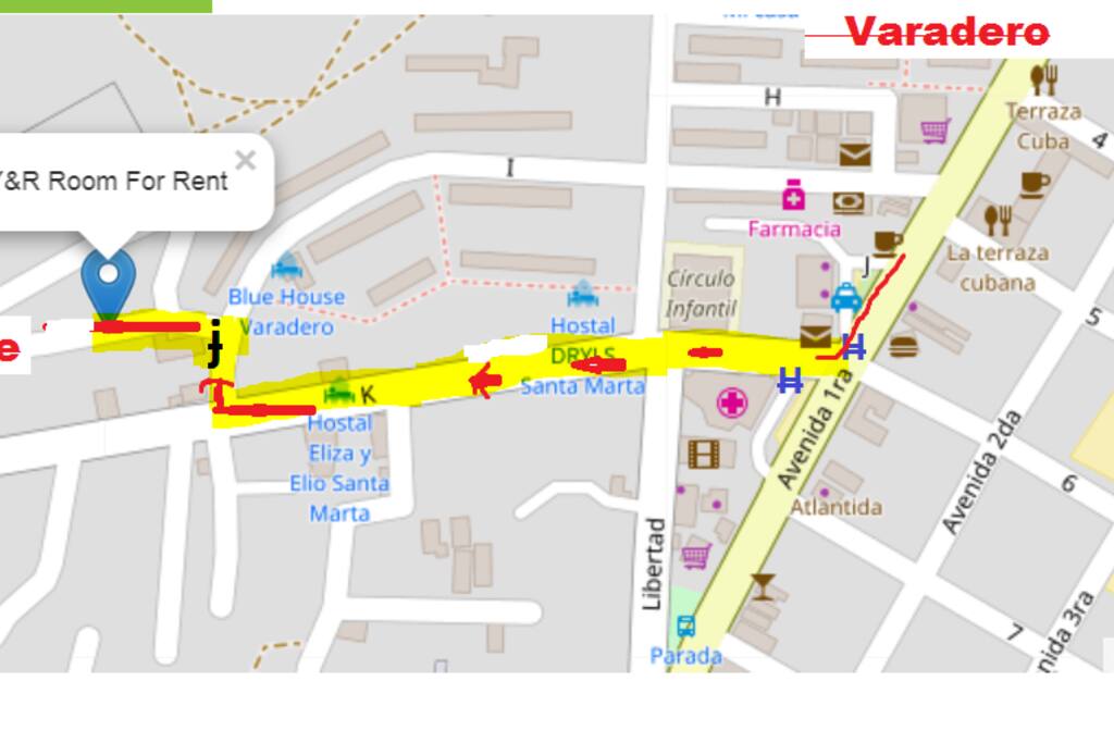 Close to Hospital,ATM and Market
Only 20 minute walk to Varadero