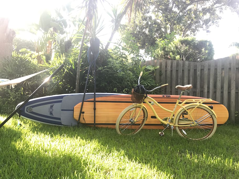 Paddle boards and bicycles are available for small fee rent
Also free to use beach umbrella and beach chairs and fishing polls