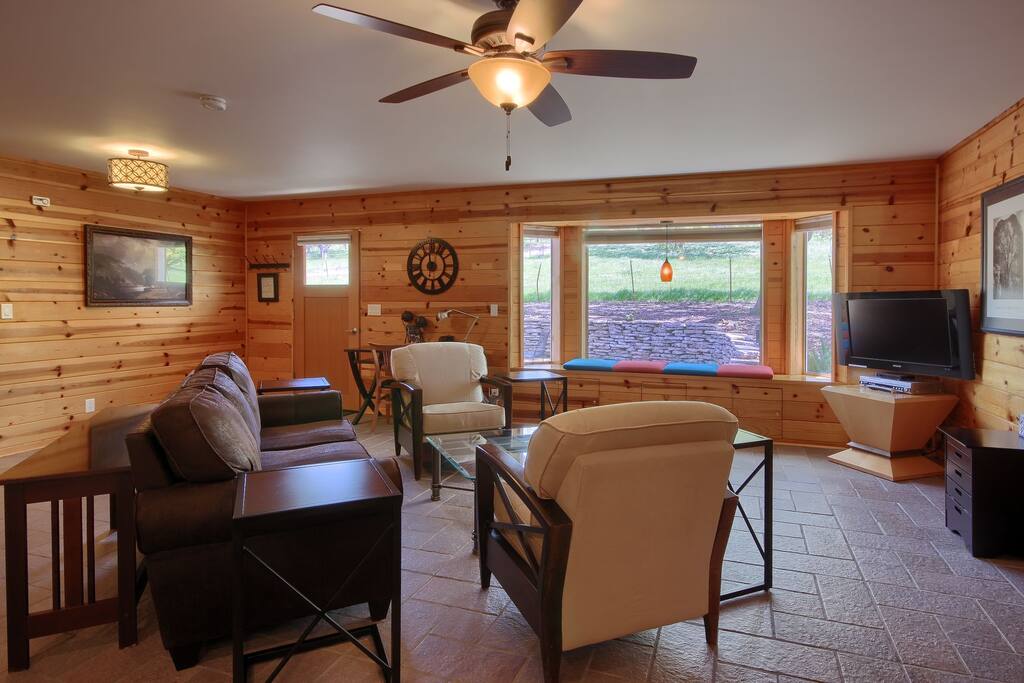 Large Open Living Room East Wall