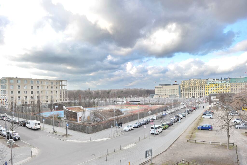 view from the window to the ministry gardens