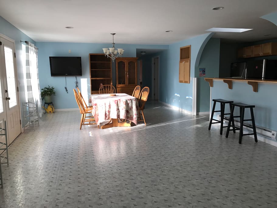 Spacious dining area.
