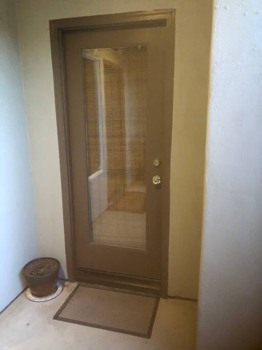 Has its own private entrance outside of the main house