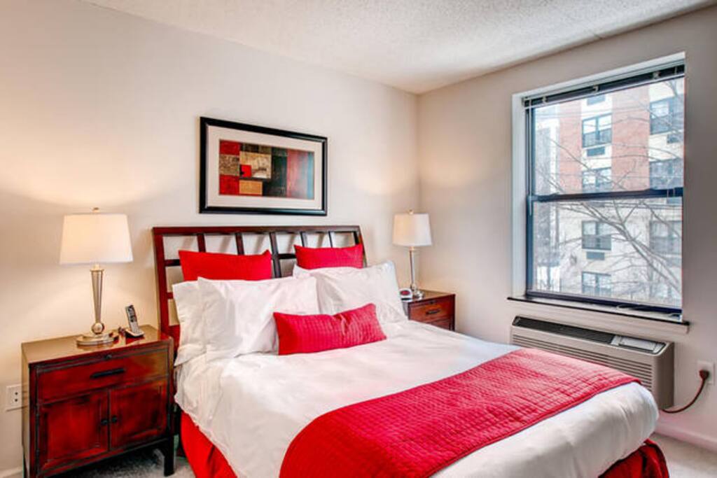 Private bedroom with queen size bed and large closet