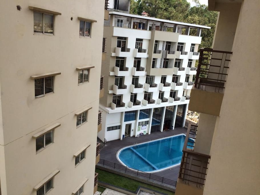 View of Swimming Pool and Gym from Balcony