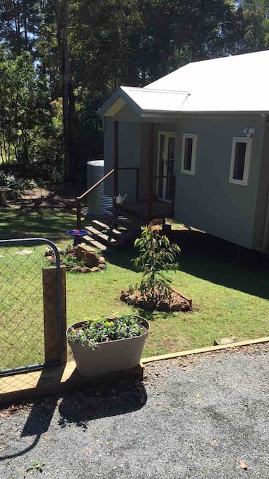 Parking area off driveway and near cottage