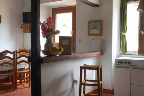 Traditional house in peaceful farm