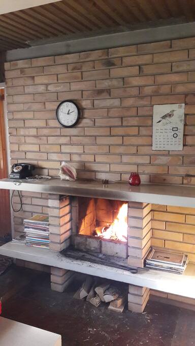 Fireplace at the livingroom