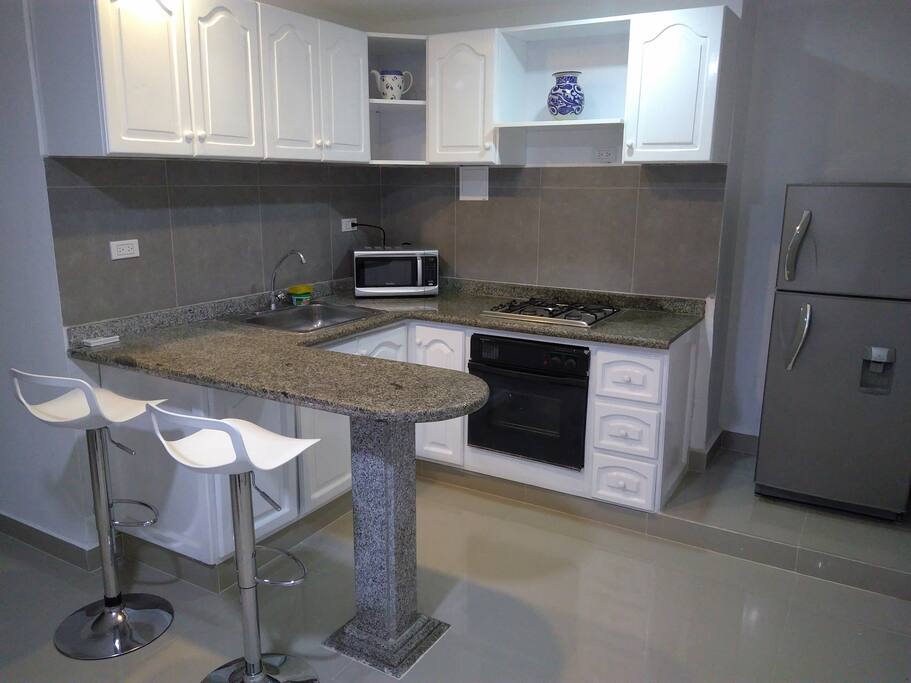 Cocina con barra