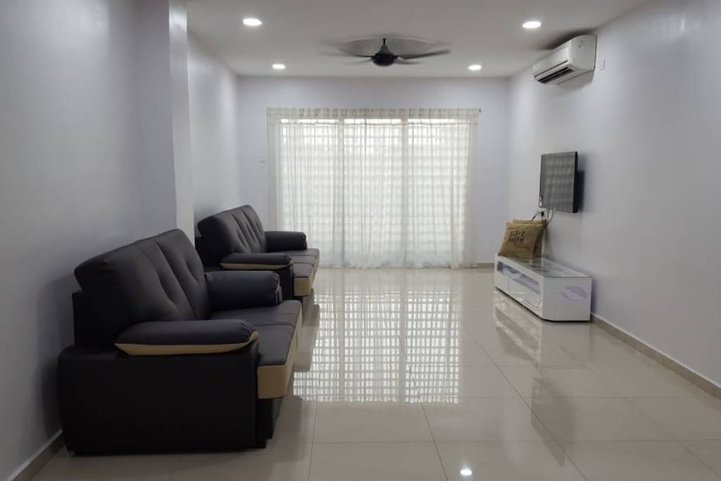Spacious hall with air conditioner