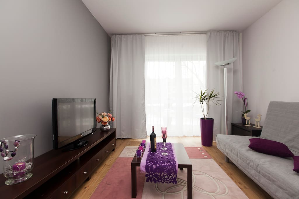 then just stretch your legs and watch whatever you want on plasma TV
