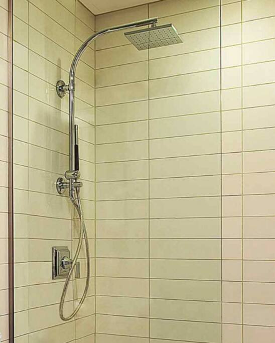 the shower