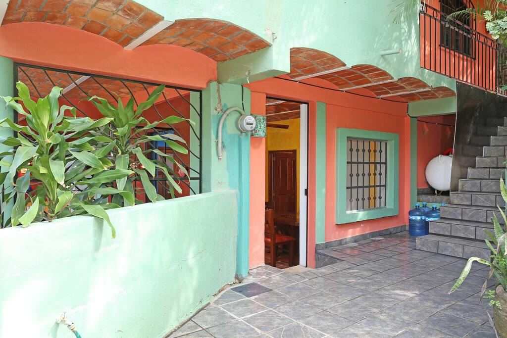 Unit #1 entrance and stairs up to #2 and #3