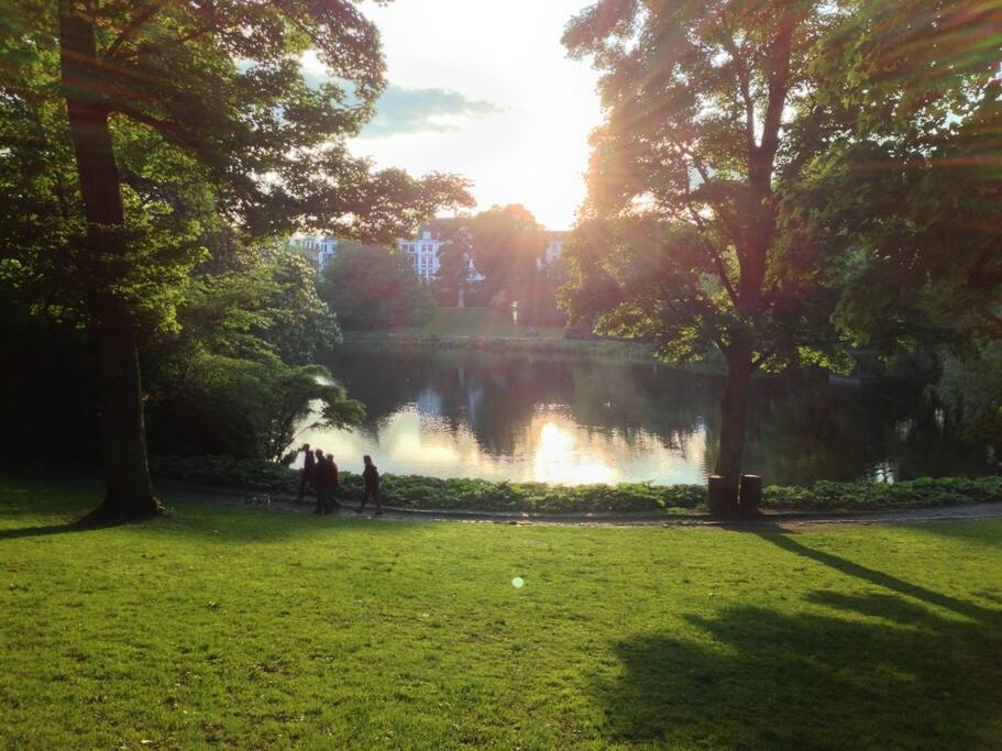 Ørstedsparken. The park right by the apartment